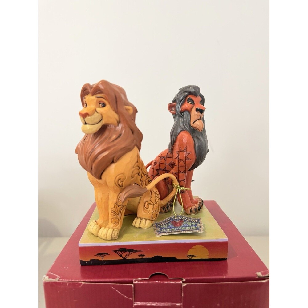 Jim Shore/Enesco Disney Lion King Simba & Scar Figurine ‘Proud And Petulant”